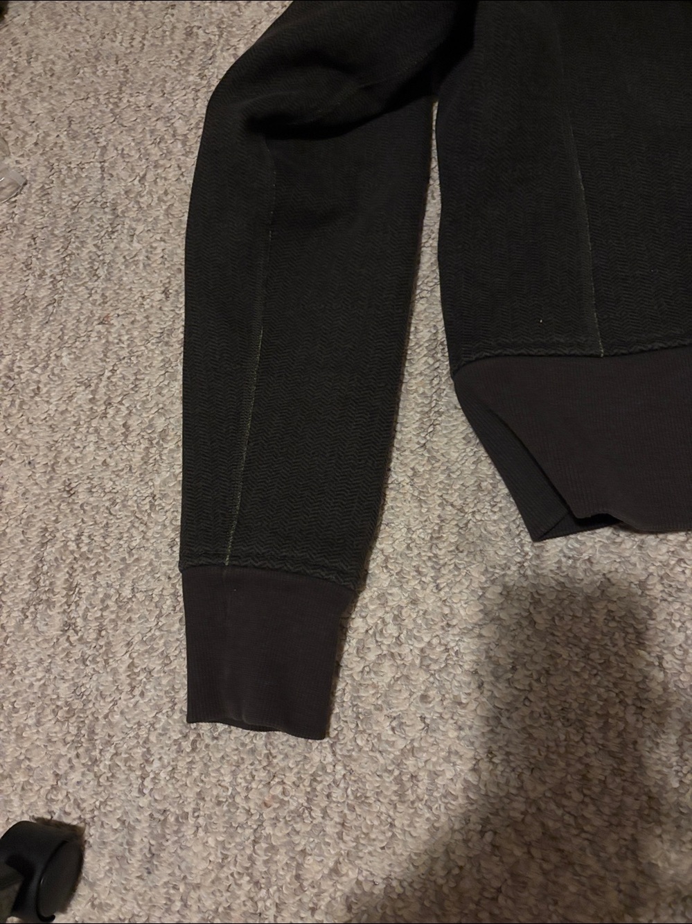 lululemon heavy Scuba women’s Blackish grey Hoodie with Green Lining and Logo - Picture 5 of 11